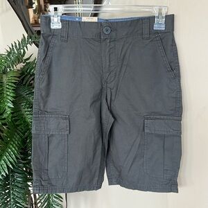 Brand New Levi’s Cargo Shorts Gray Adjustable Waistband Pockets Casual